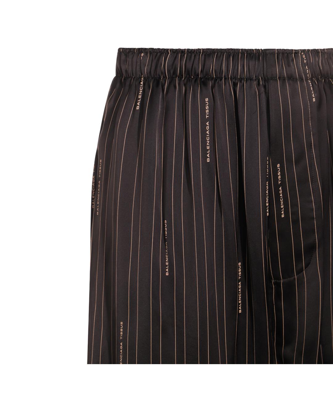 BALENCIAGA Черные вискозные прямые брюки, фото 3