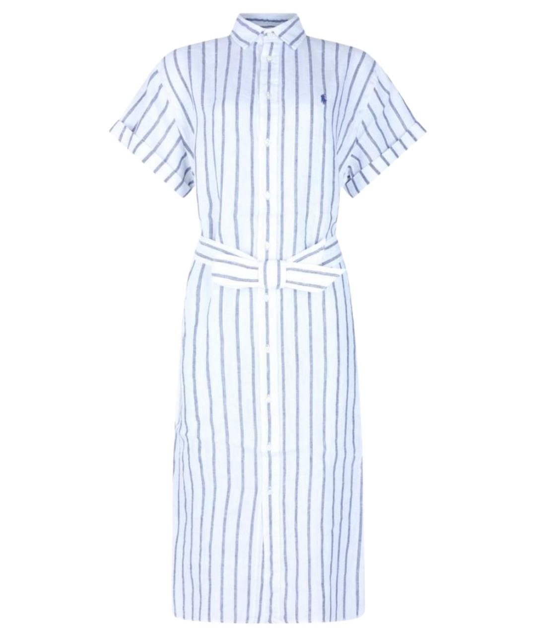 POLO RALPH LAUREN Мульти льняное повседневное платье, фото 1