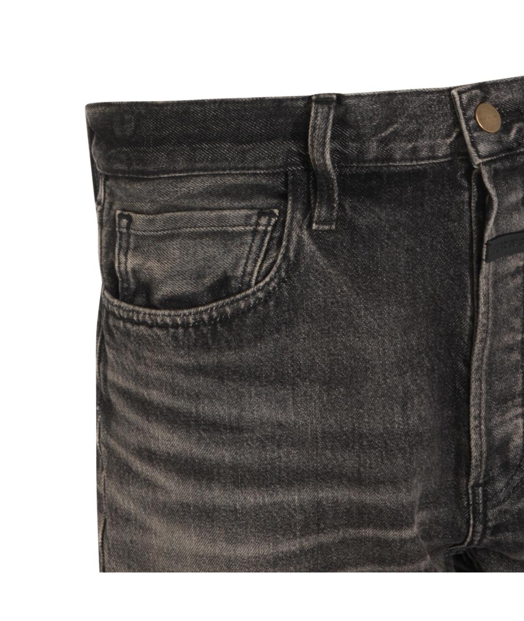 FEAR OF GOD Черные хлопковые прямые джинсы, фото 3