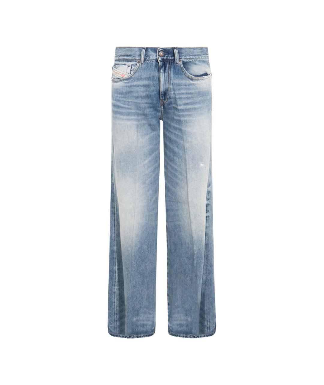 DIESEL Синие хлопковые прямые джинсы, фото 6