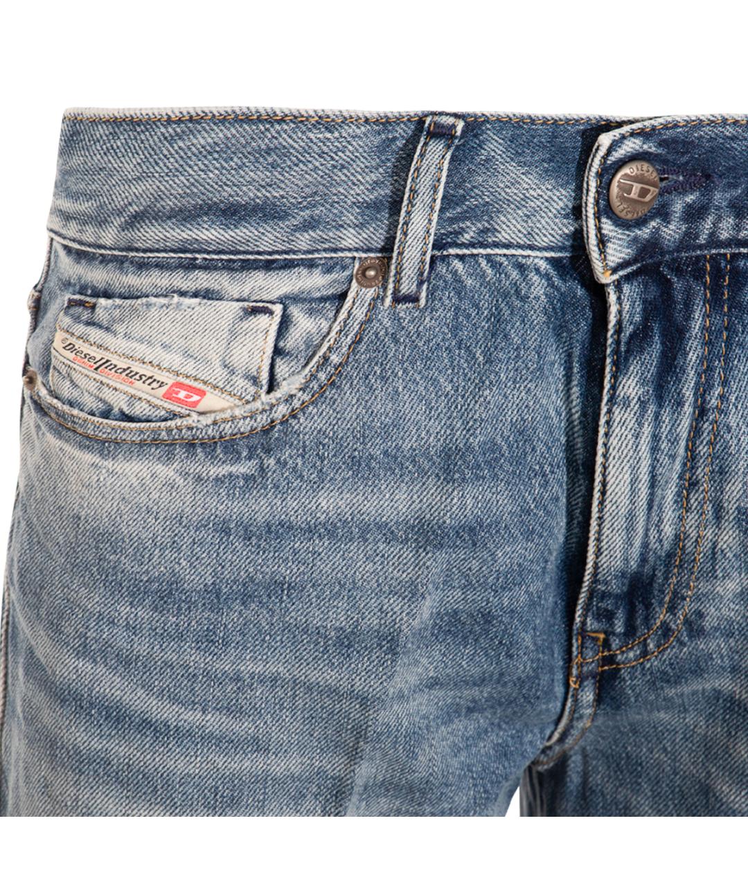 DIESEL Синие хлопковые прямые джинсы, фото 3