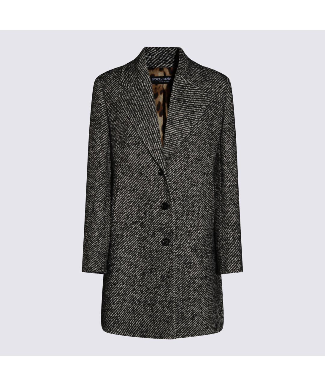 DOLCE&GABBANA Серое шерстяное пальто, фото 2