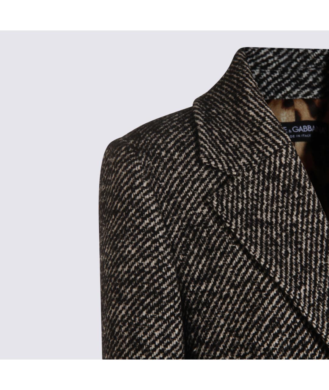 DOLCE&GABBANA Серое шерстяное пальто, фото 4