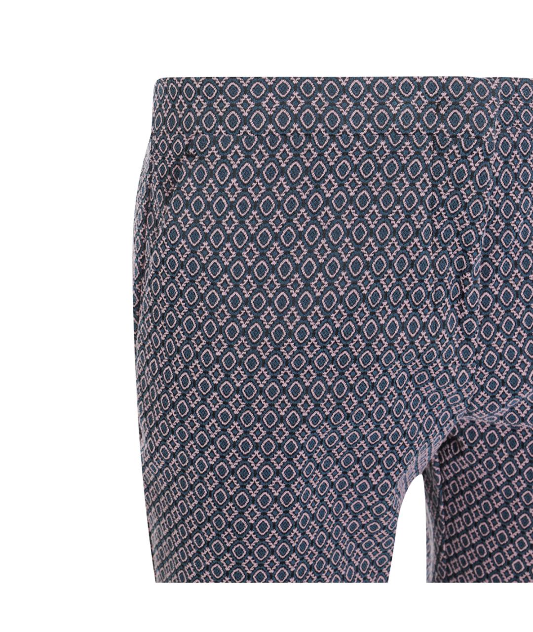 ETRO Мульти полиэстеровые прямые брюки, фото 3