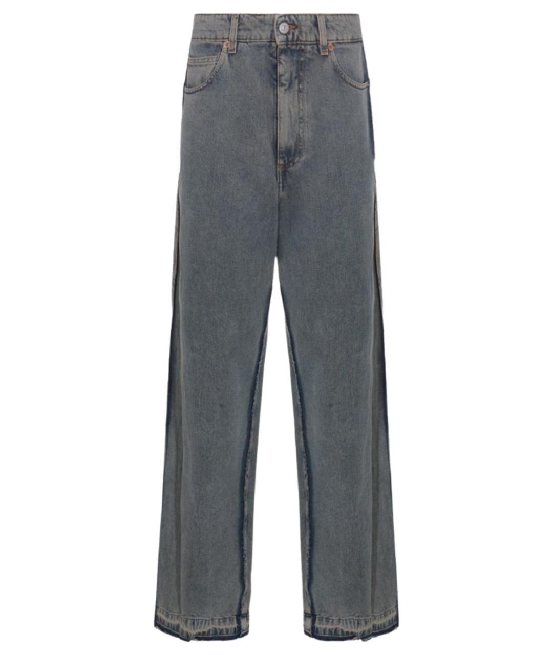 MM6 MAISON MARGIELA Серые хлопковые прямые джинсы, фото 1