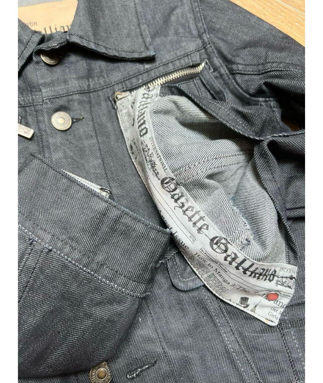 JOHN GALLIANO Темно-синий деним жакет / жилет, фото 3