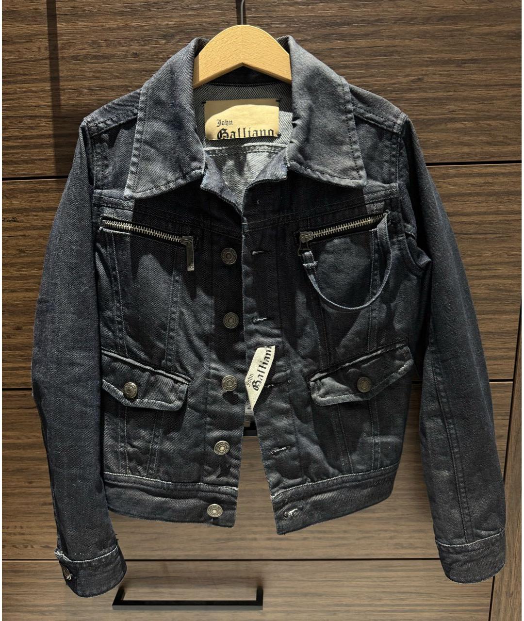 JOHN GALLIANO Темно-синий деним жакет / жилет, фото 2