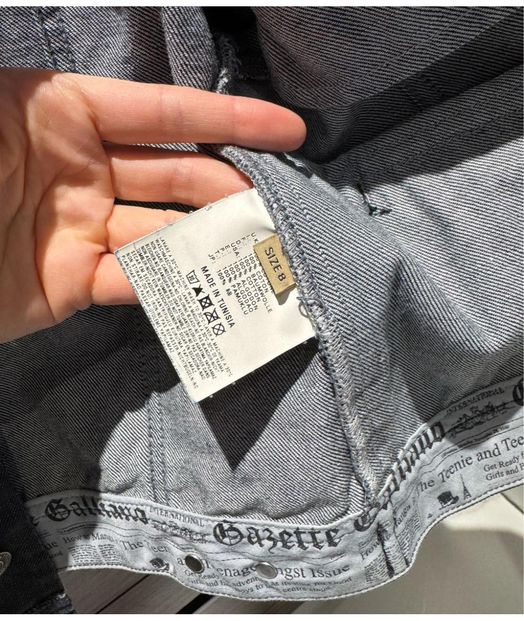 JOHN GALLIANO Темно-синий деним жакет / жилет, фото 4