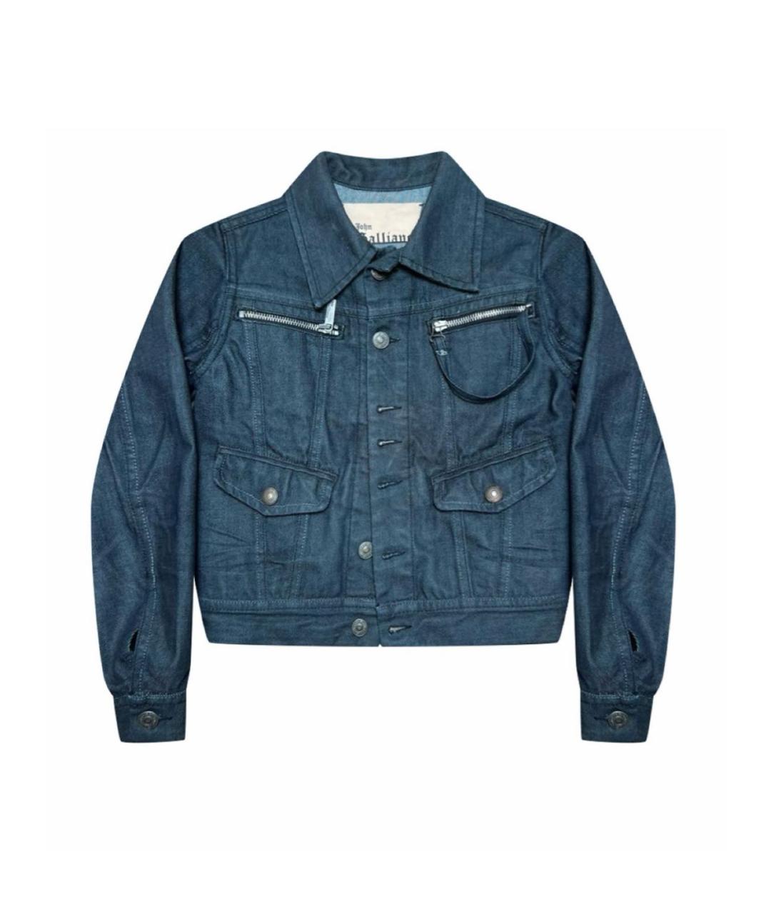 JOHN GALLIANO Темно-синий деним жакет / жилет, фото 7