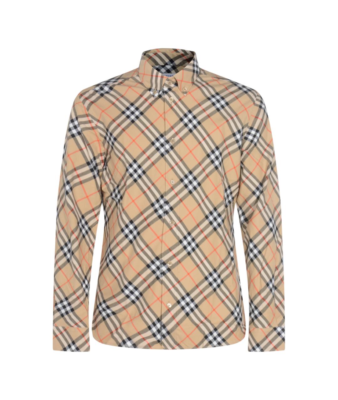 BURBERRY Бежевая классическая рубашка, фото 1