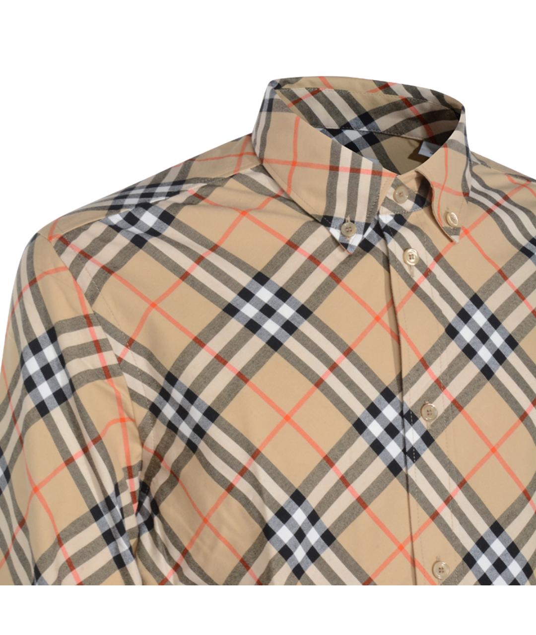 BURBERRY Бежевая классическая рубашка, фото 4