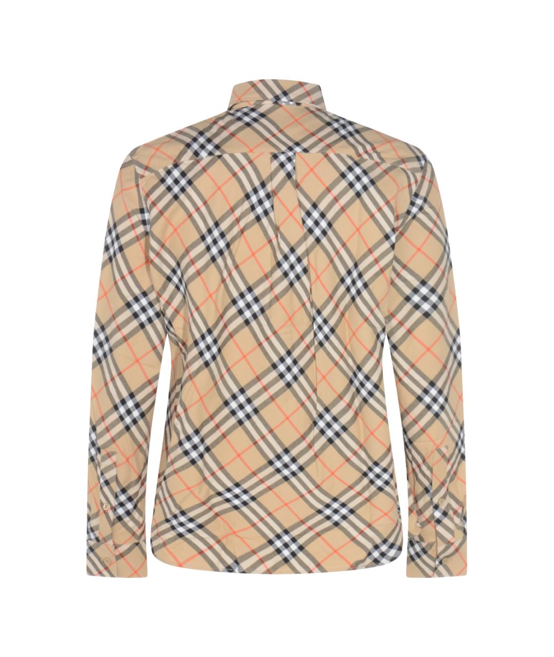 BURBERRY Бежевая классическая рубашка, фото 2