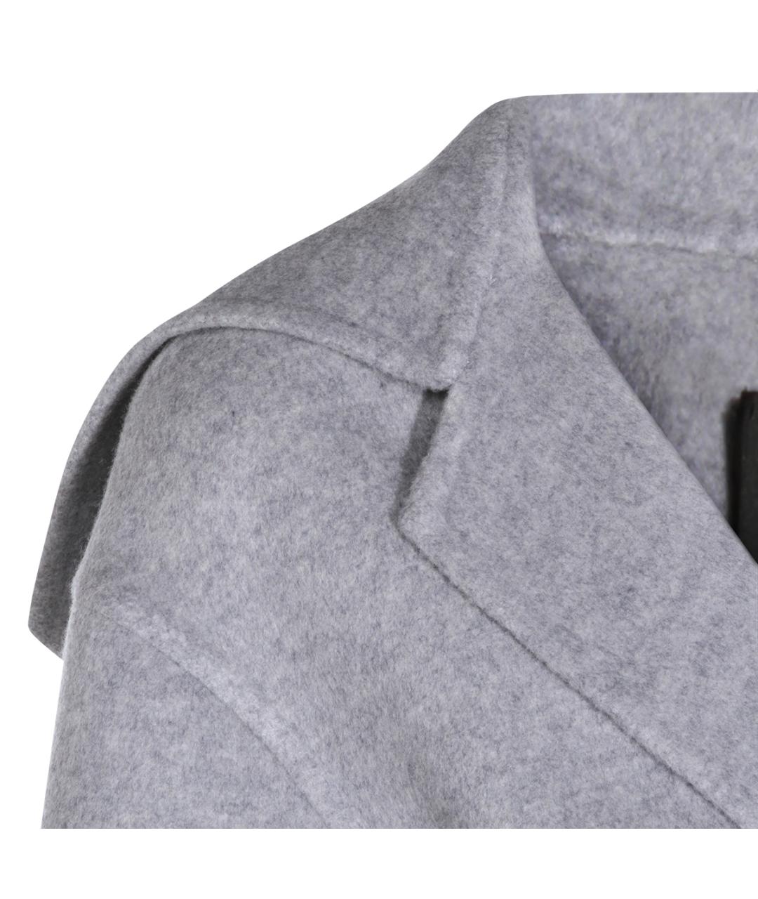 FABIANA FILIPPI Серое шерстяное пальто, фото 4