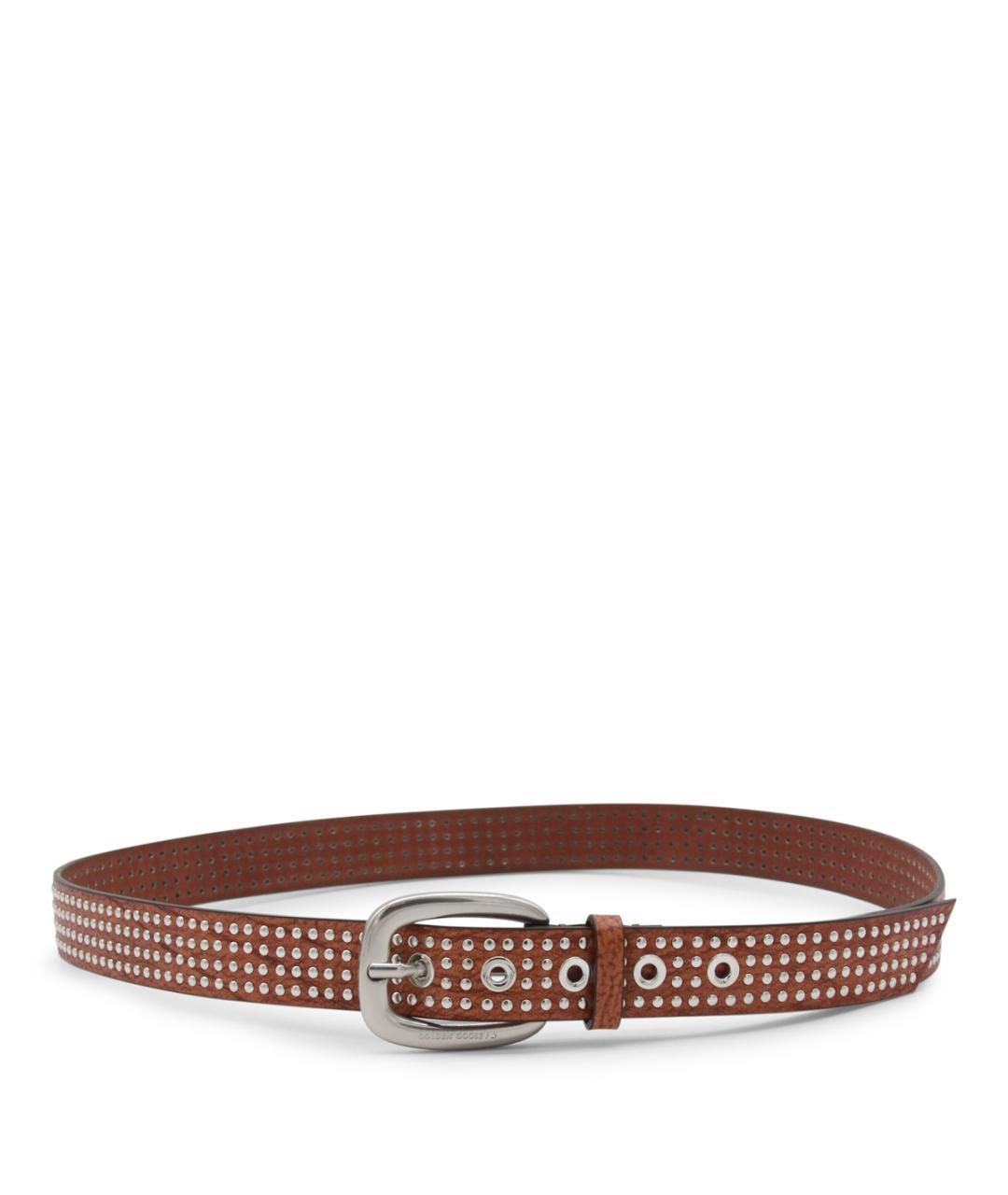 GOLDEN GOOSE DELUXE BRAND Коричневый кожаный ремень, фото 1