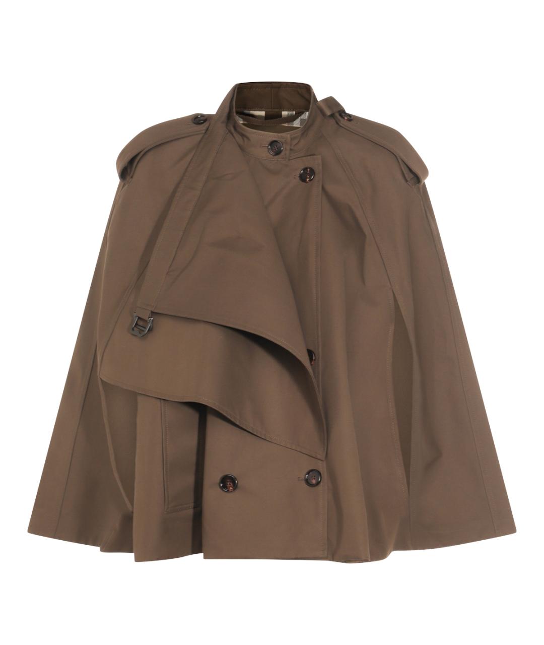 BURBERRY Коричневый хлопковый тренч/плащ, фото 1
