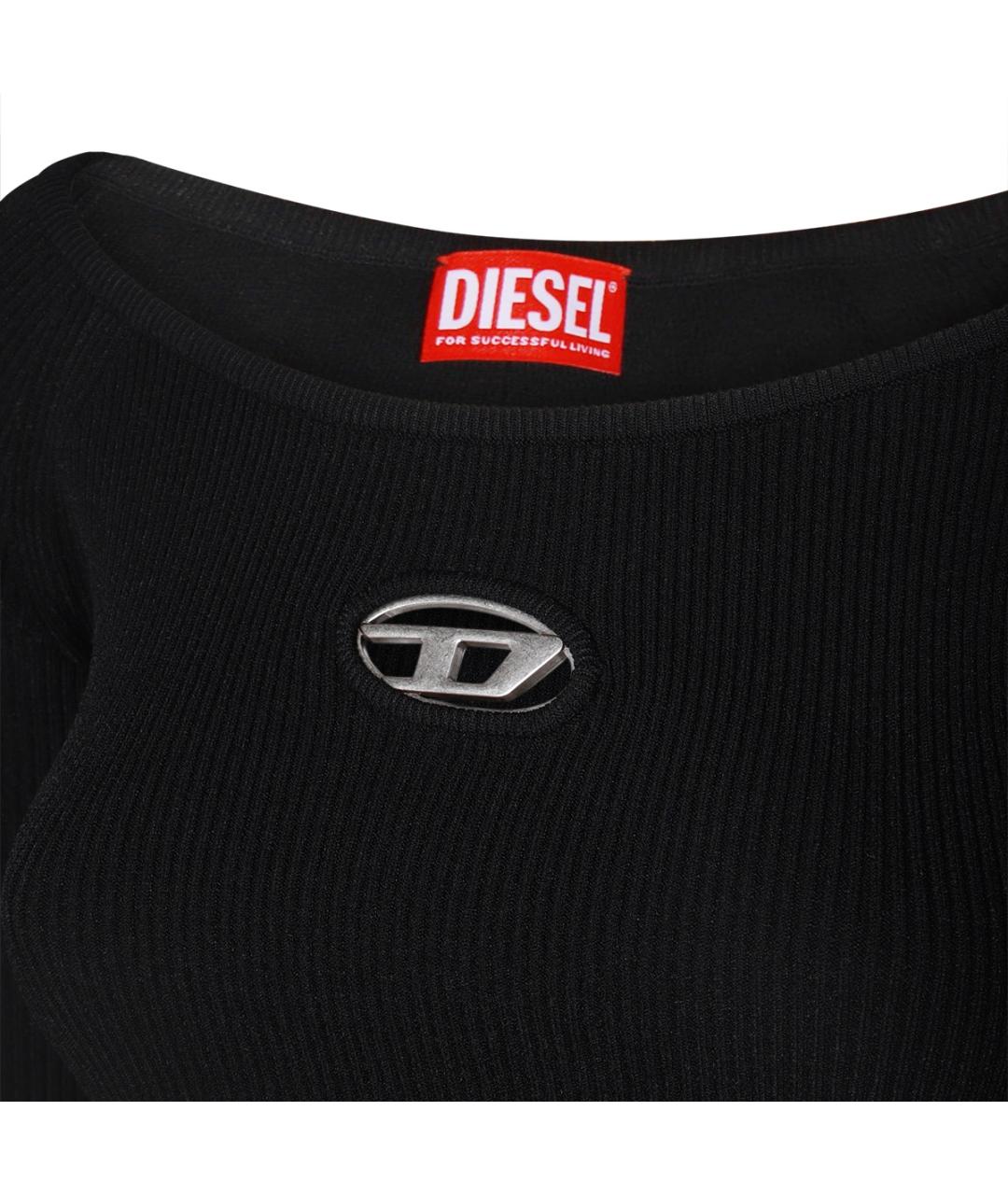 DIESEL Черный вискозный джемпер / свитер, фото 3