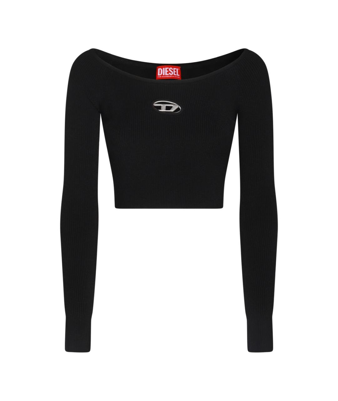 DIESEL Черный вискозный джемпер / свитер, фото 1