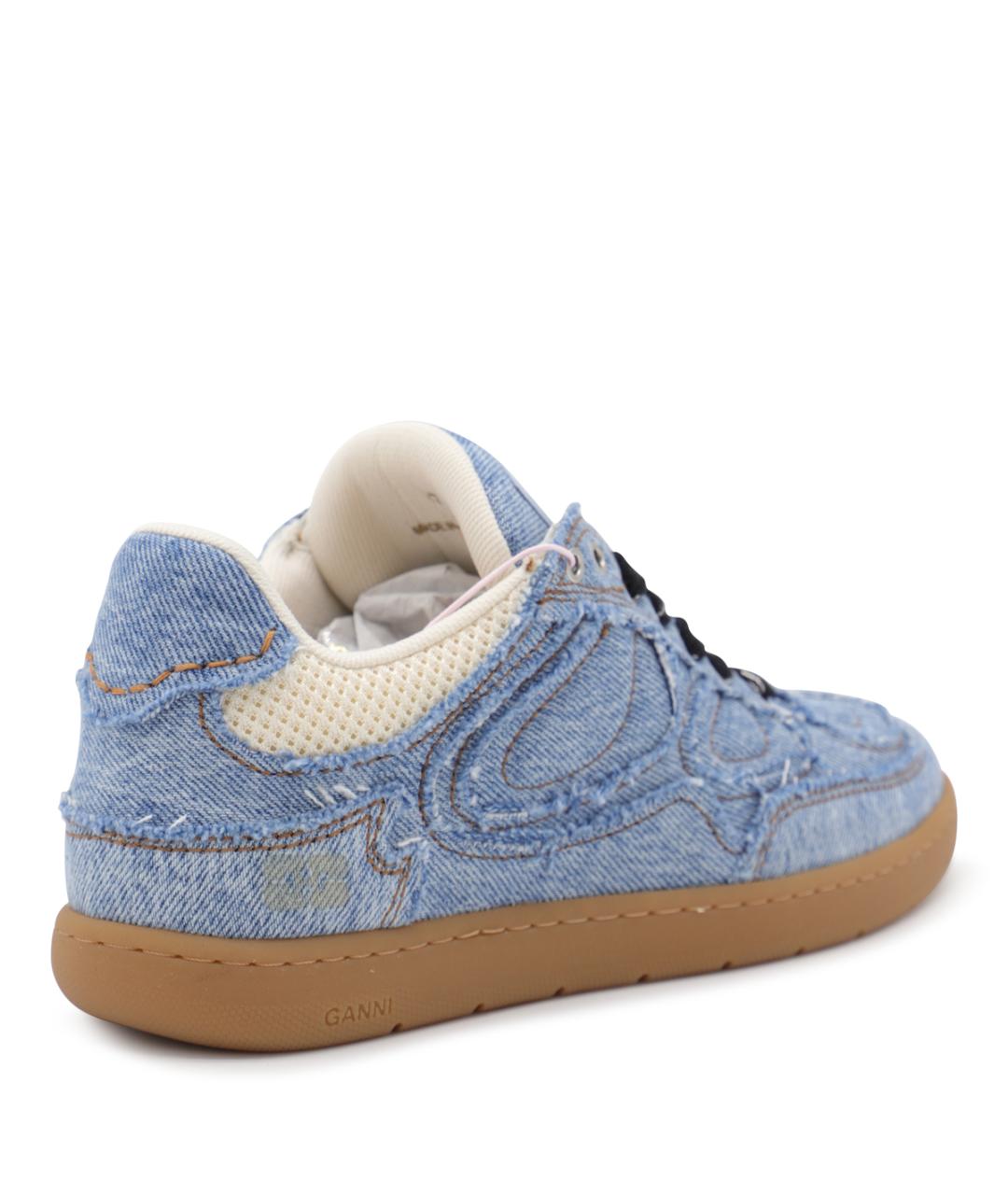 GANNI Голубые текстильные кеды, фото 3
