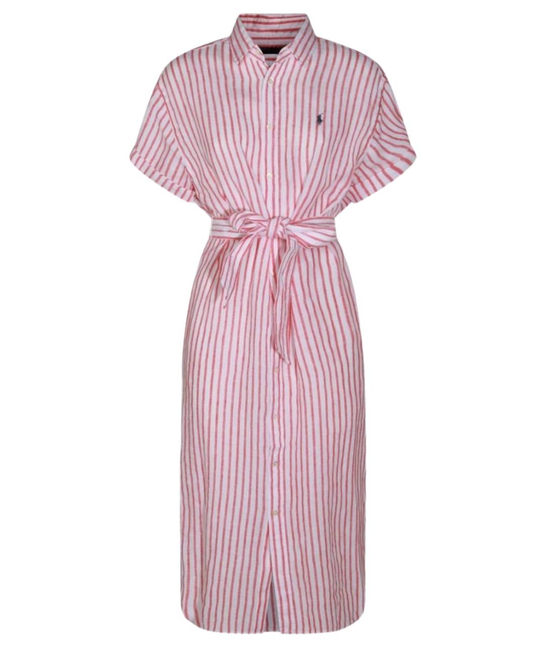 POLO RALPH LAUREN Мульти льняное повседневное платье, фото 1