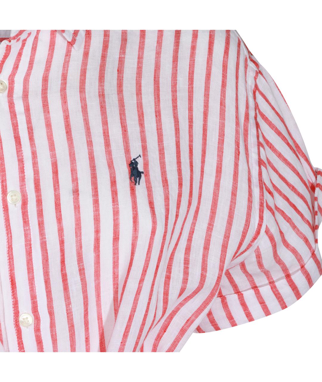 POLO RALPH LAUREN Мульти льняное повседневное платье, фото 4