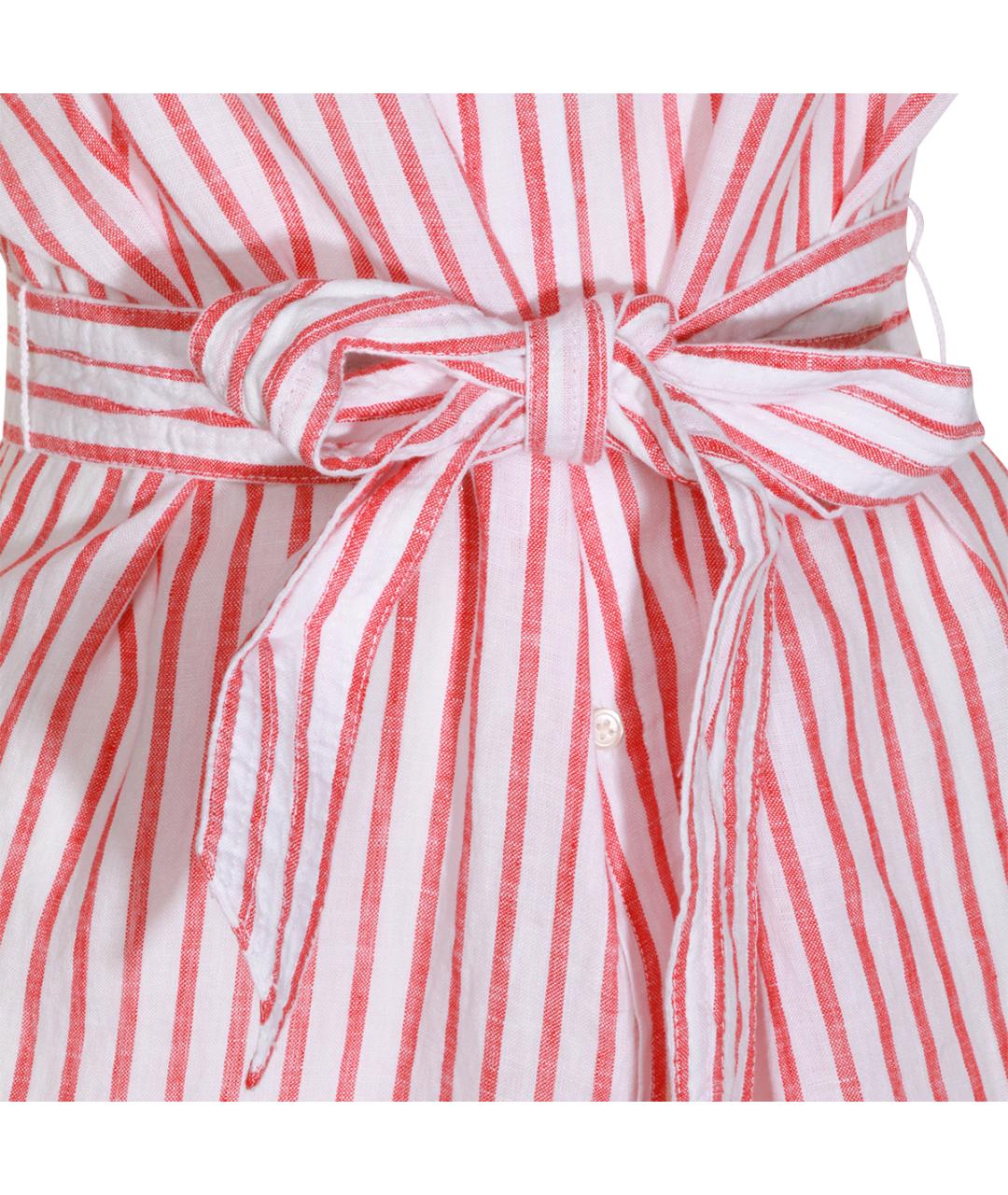 POLO RALPH LAUREN Мульти льняное повседневное платье, фото 6