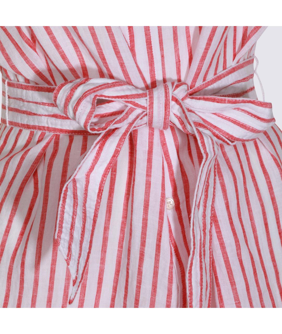 POLO RALPH LAUREN Мульти льняное повседневное платье, фото 7