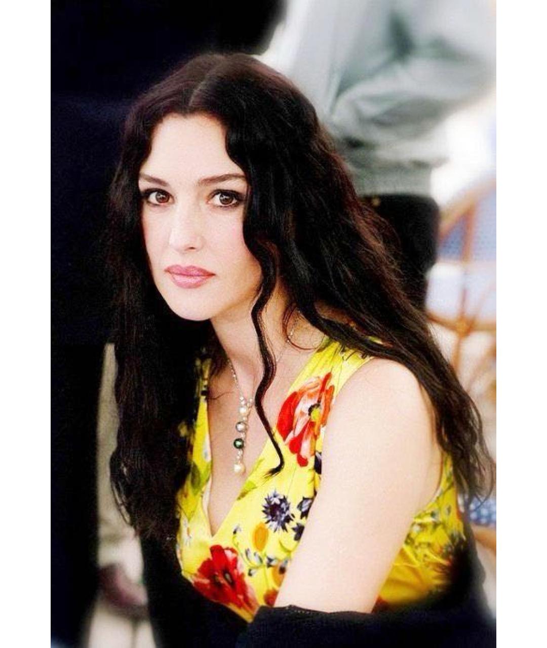 DOLCE&GABBANA Желтое хлопко-эластановое вечернее платье, фото 8