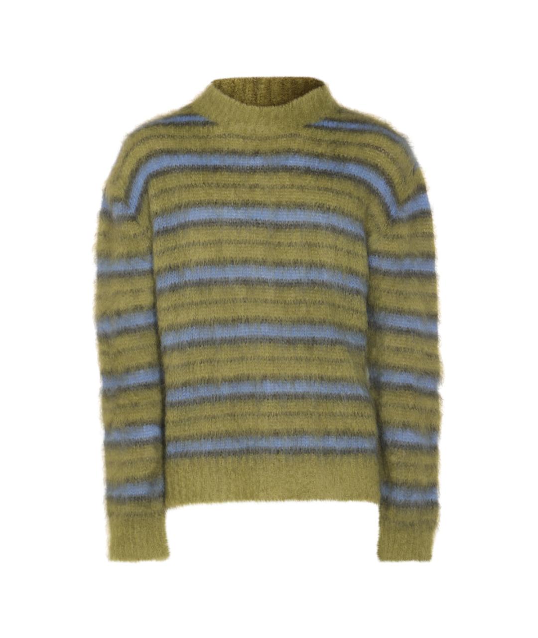 MARNI Хаки шерстяной джемпер / свитер, фото 1