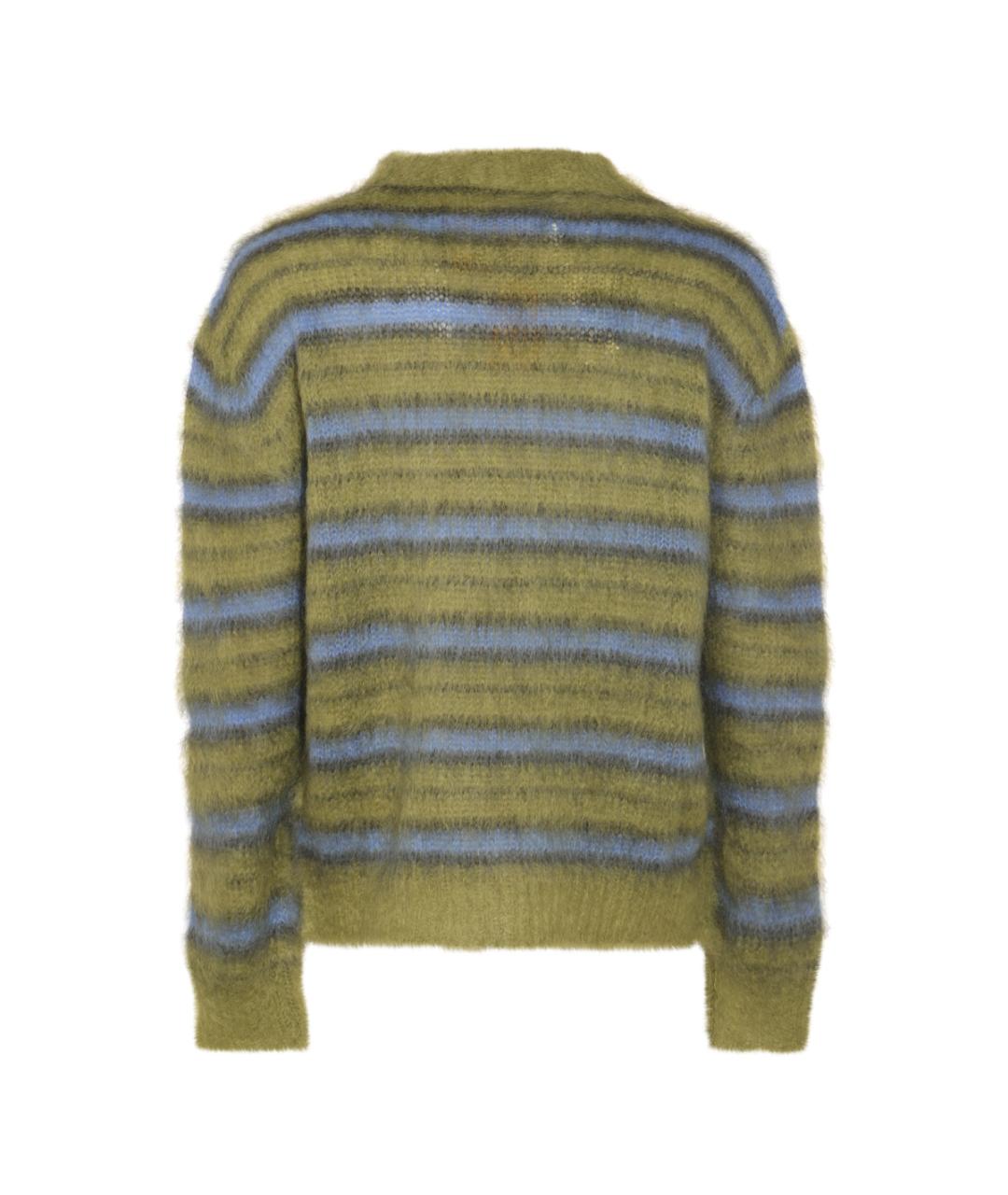 MARNI Хаки шерстяной джемпер / свитер, фото 2