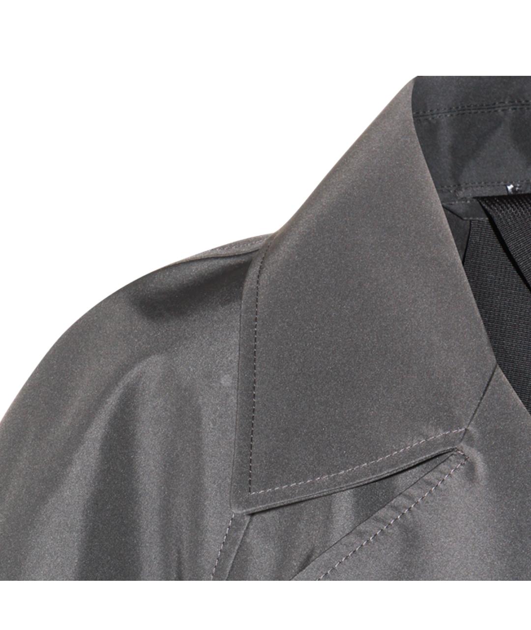 MONCLER Черный полиэстеровый тренч/плащ, фото 4