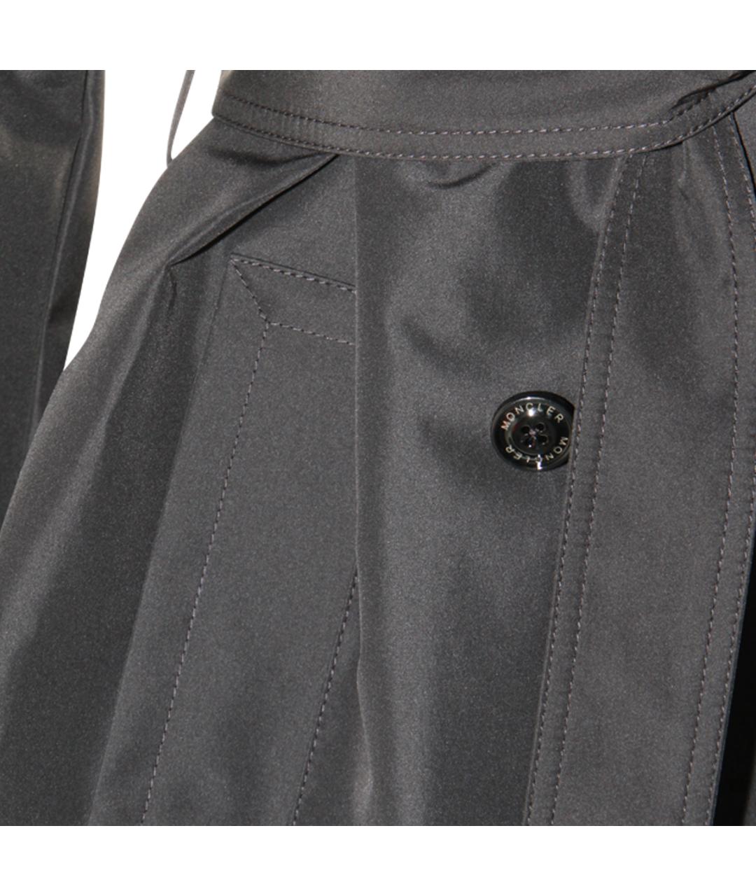 MONCLER Черный полиэстеровый тренч/плащ, фото 3