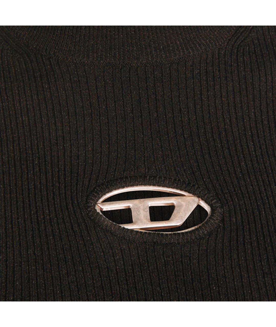 DIESEL Черное вискозное повседневное платье, фото 3