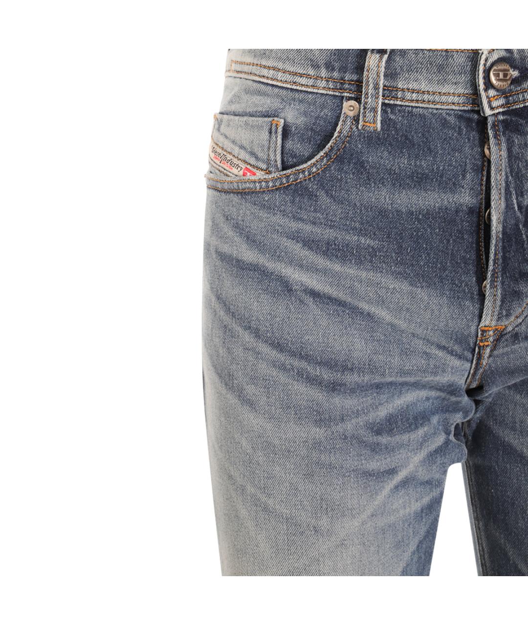 DIESEL Синие хлопко-эластановые джинсы скинни, фото 3