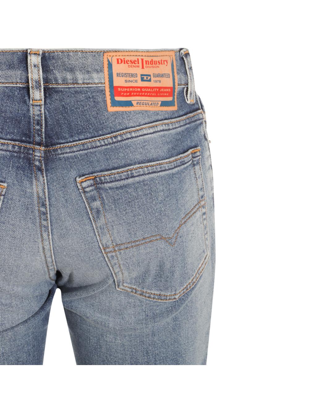 DIESEL Синие хлопко-эластановые джинсы скинни, фото 4