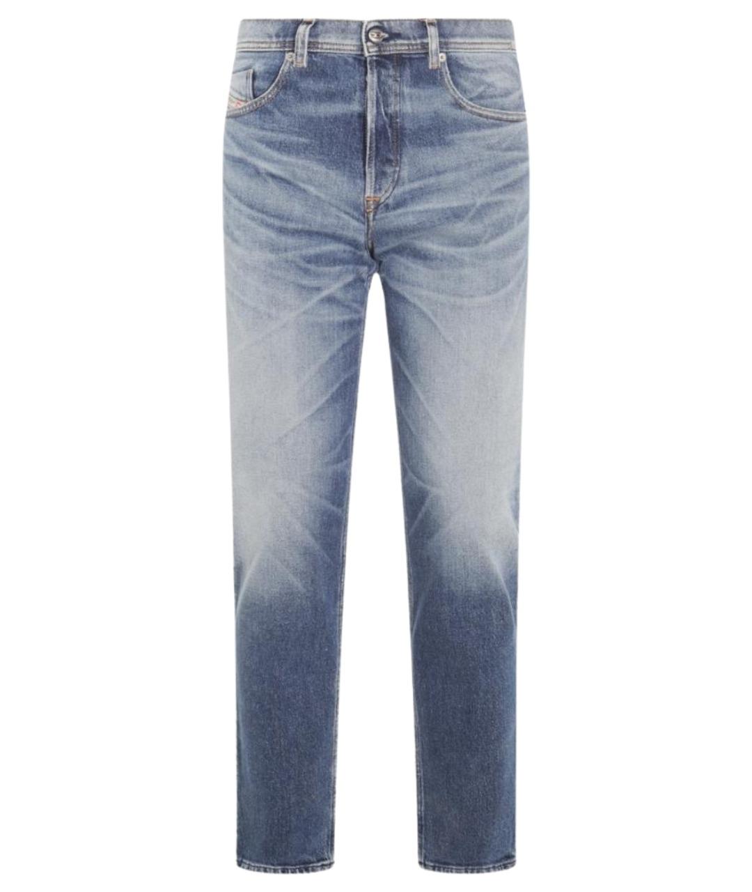 DIESEL Синие хлопко-эластановые джинсы скинни, фото 1