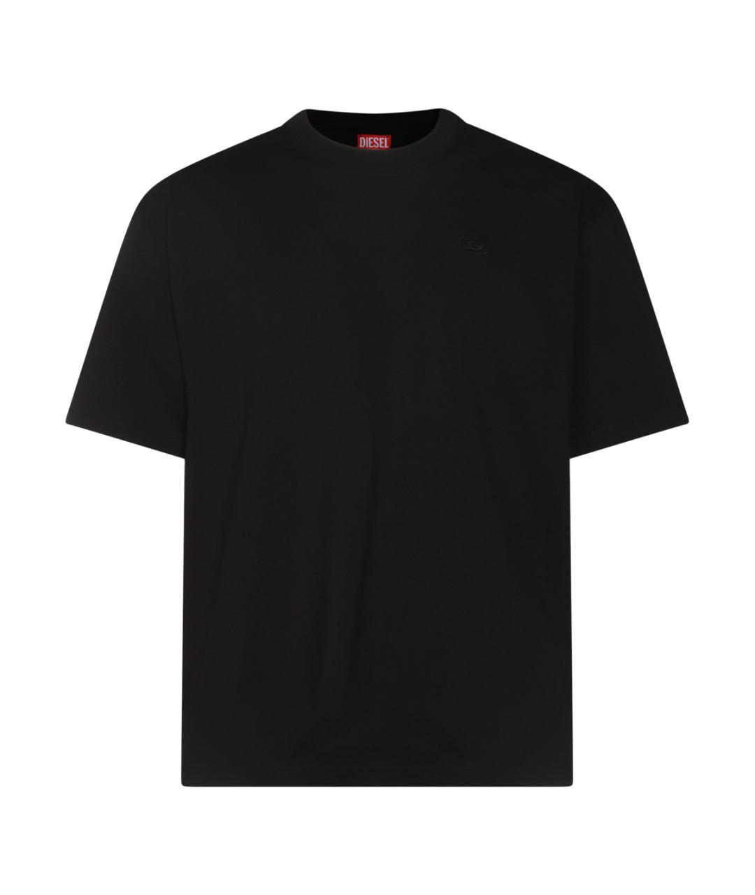 DIESEL Черная хлопковая футболка, фото 1