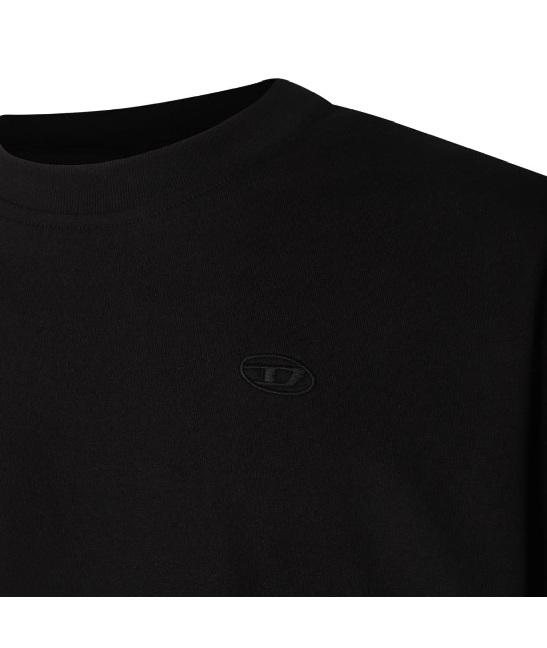 DIESEL Черная хлопковая футболка, фото 3