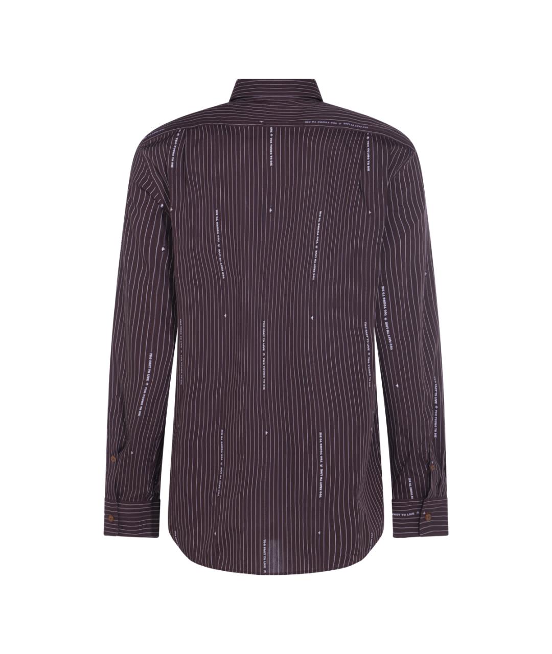 VIVIENNE WESTWOOD Коричневая хлопковая классическая рубашка, фото 2