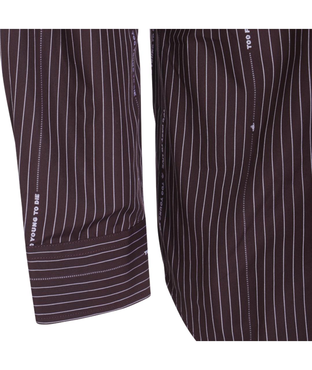 VIVIENNE WESTWOOD Коричневая хлопковая классическая рубашка, фото 4