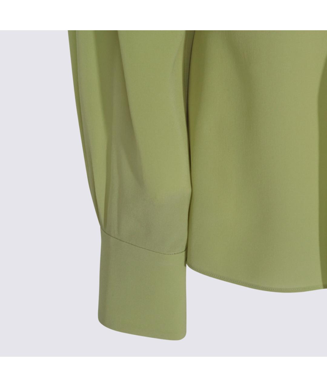 GUCCI Зеленая шелковая блузы, фото 5