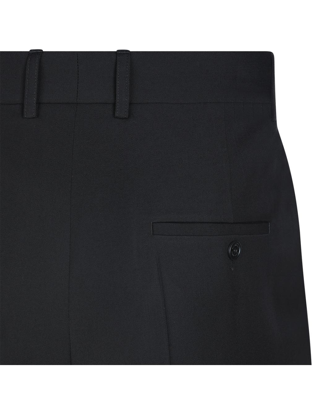 BALENCIAGA Черные вискозные повседневные брюки, фото 4