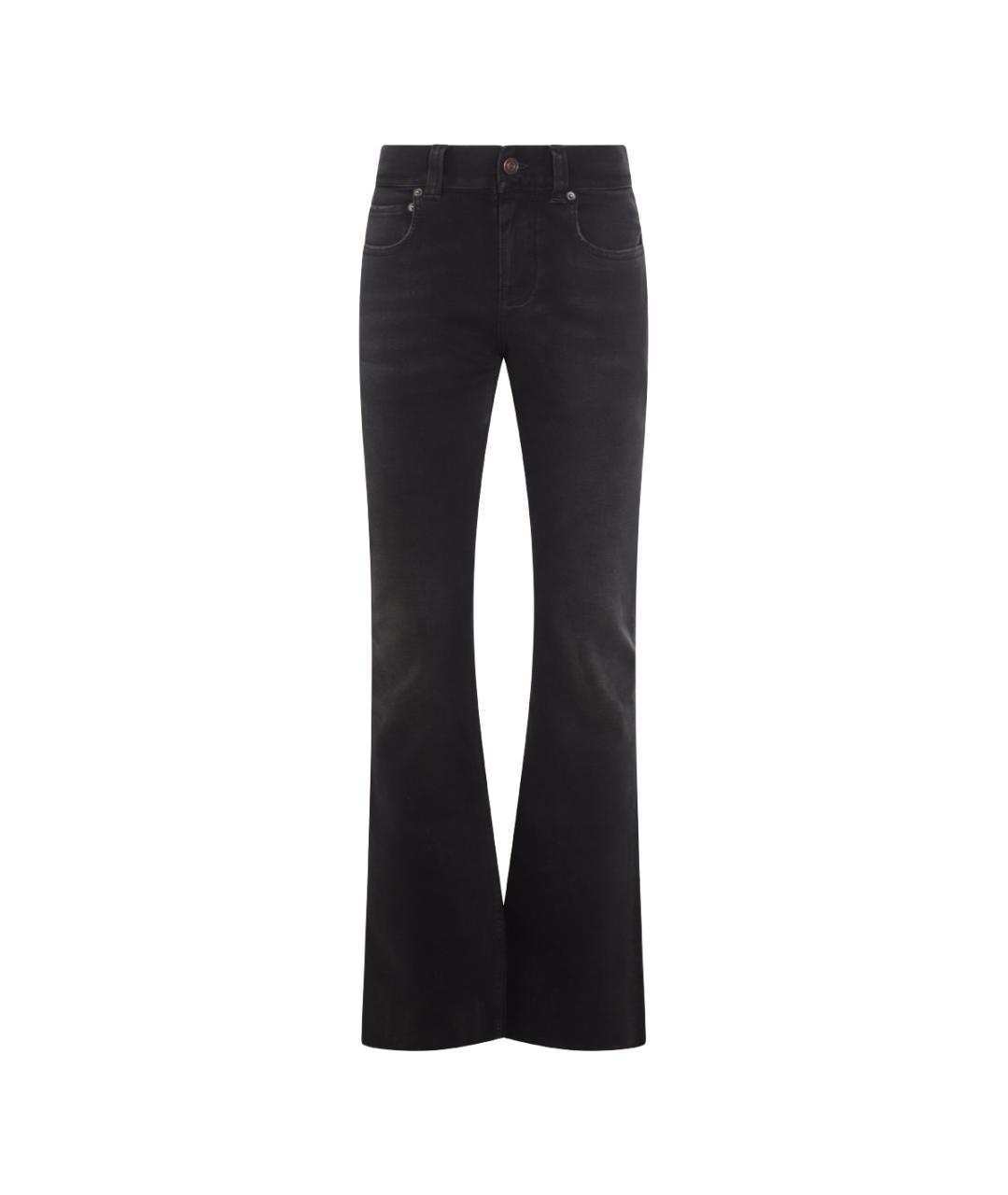 BALENCIAGA Черные хлопковые джинсы клеш, фото 1