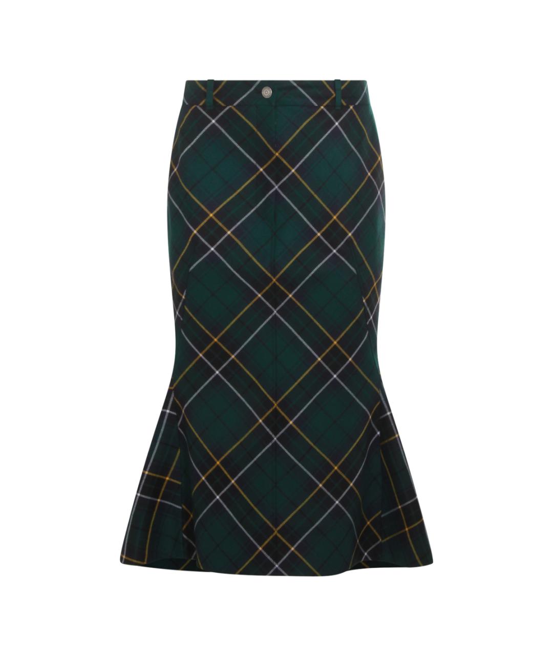 ALEXANDER MCQUEEN Мульти шерстяная юбка миди, фото 7