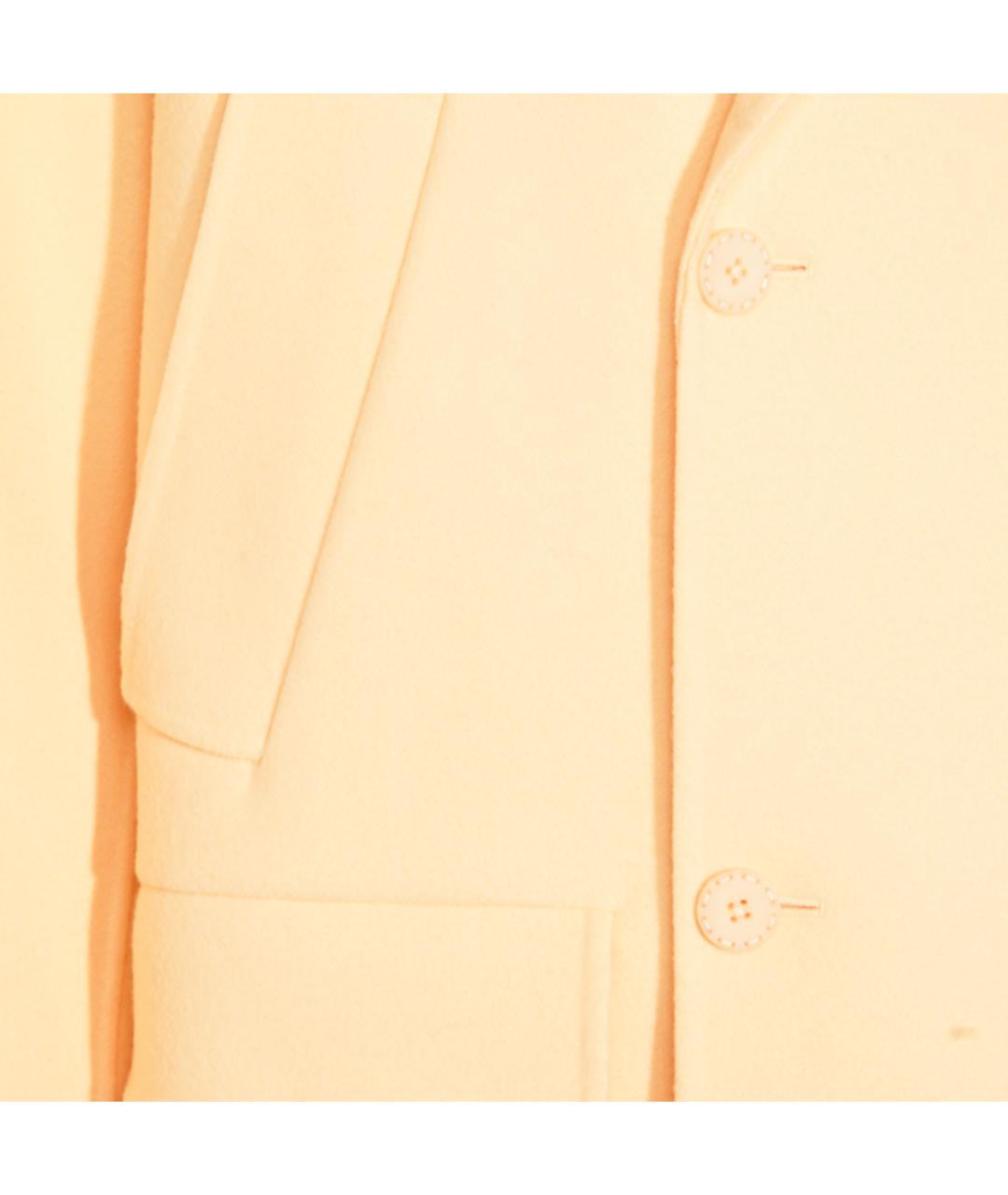 FENDI Желтое шерстяное пальто, фото 3