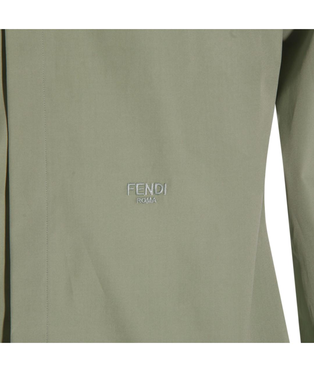 FENDI Зеленая хлопковая классическая рубашка, фото 3