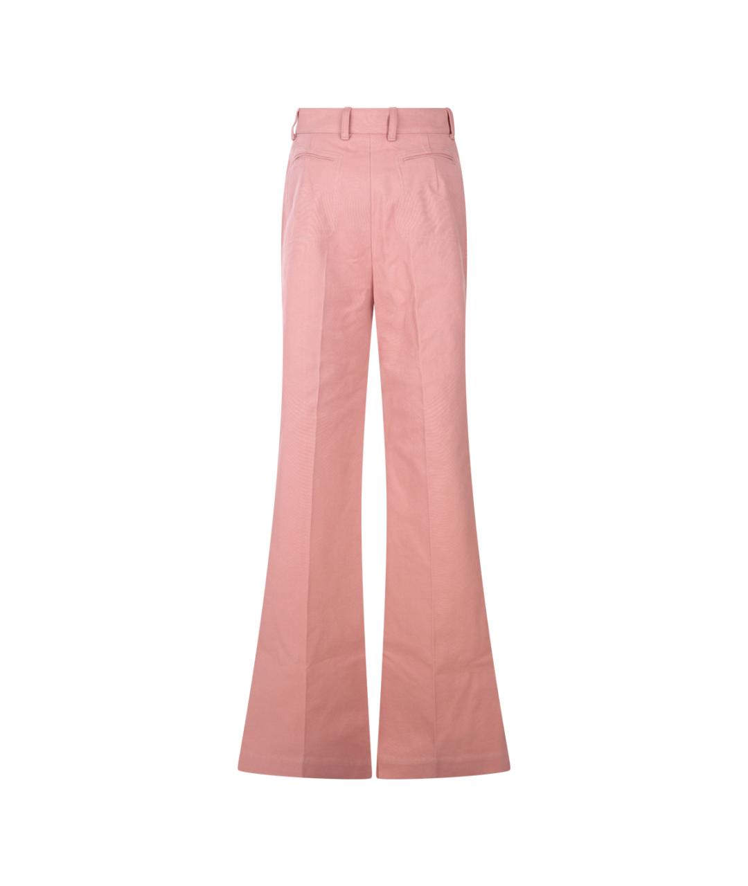 CHLOE Розовые прямые брюки, фото 3