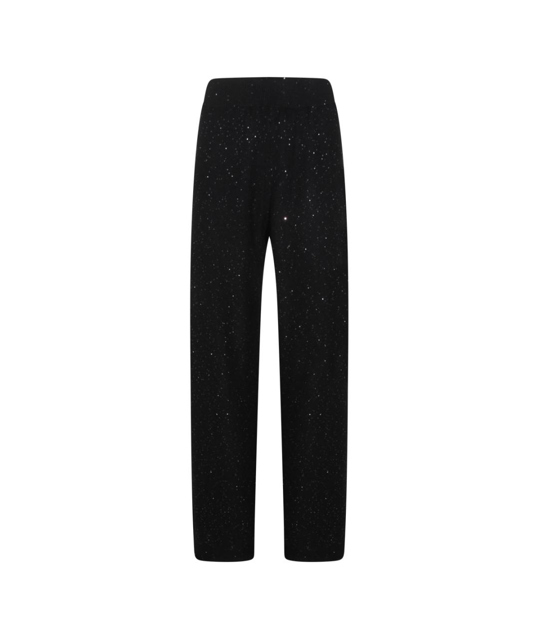 FABIANA FILIPPI Черные хлопковые прямые брюки, фото 1