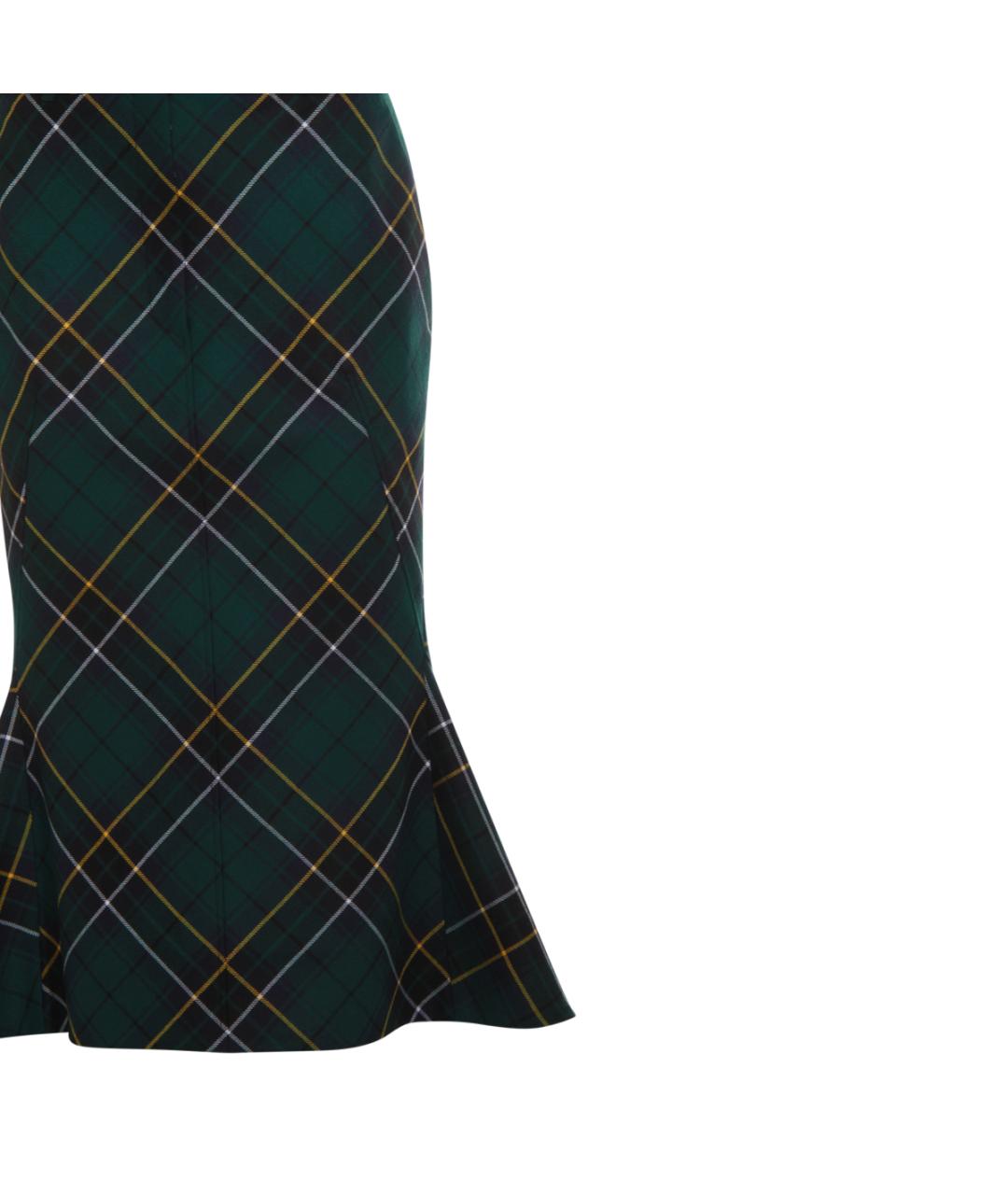 ALEXANDER MCQUEEN Мульти шерстяная юбка миди, фото 3