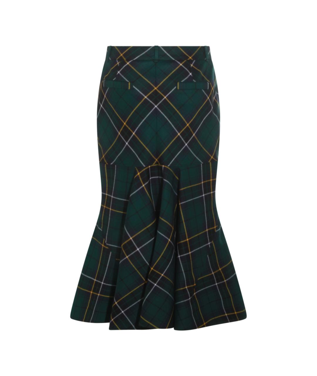 ALEXANDER MCQUEEN Мульти шерстяная юбка миди, фото 2