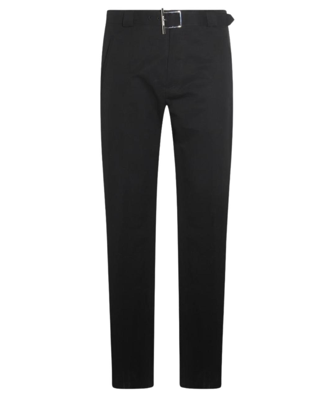 ALEXANDER MCQUEEN Черные хлопковые повседневные брюки, фото 1